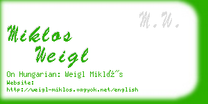 miklos weigl business card